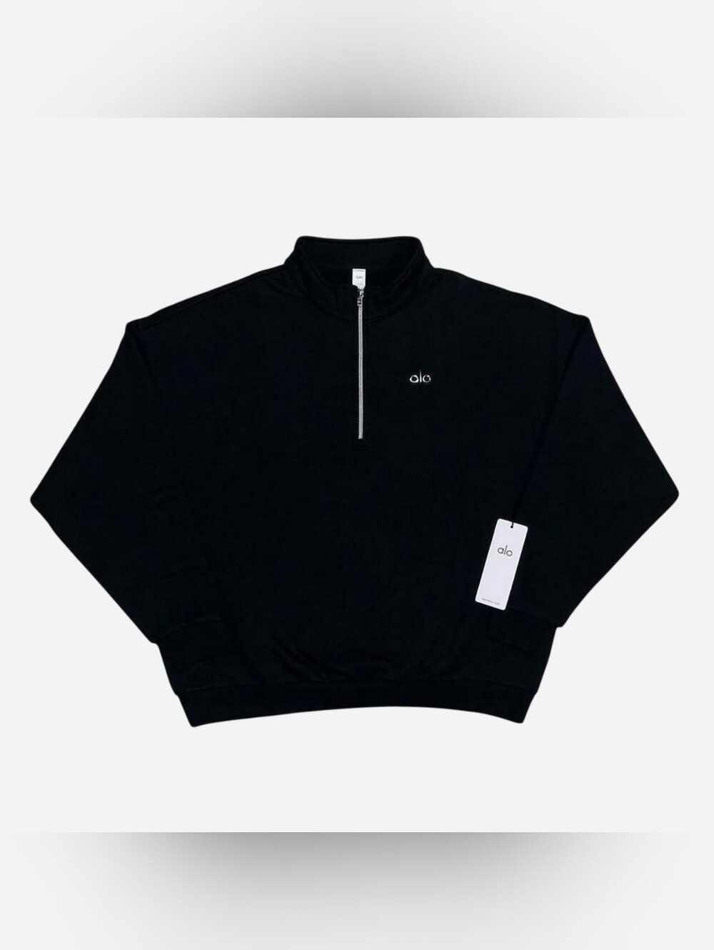 ALO Yoga Men’s Black Half-Zip Pullover Sweatshirt